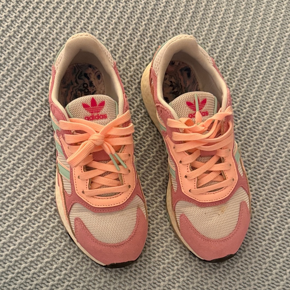 Adidas Pink and Cream sneakers